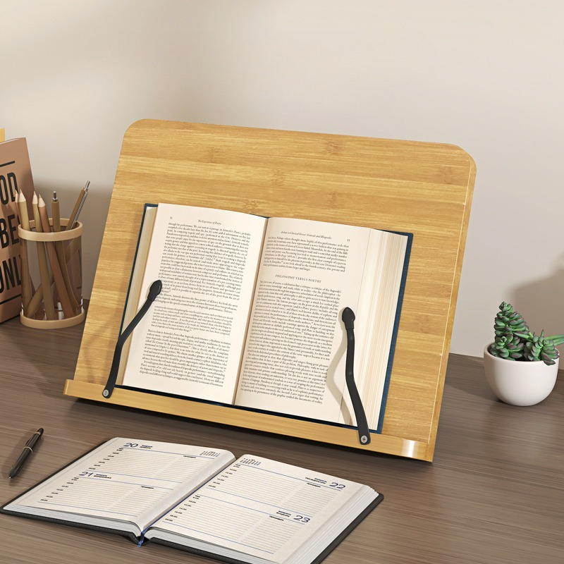 Adjustable Laptop Table - حامل كتب خشبي للقراءة، دعامة متعددة