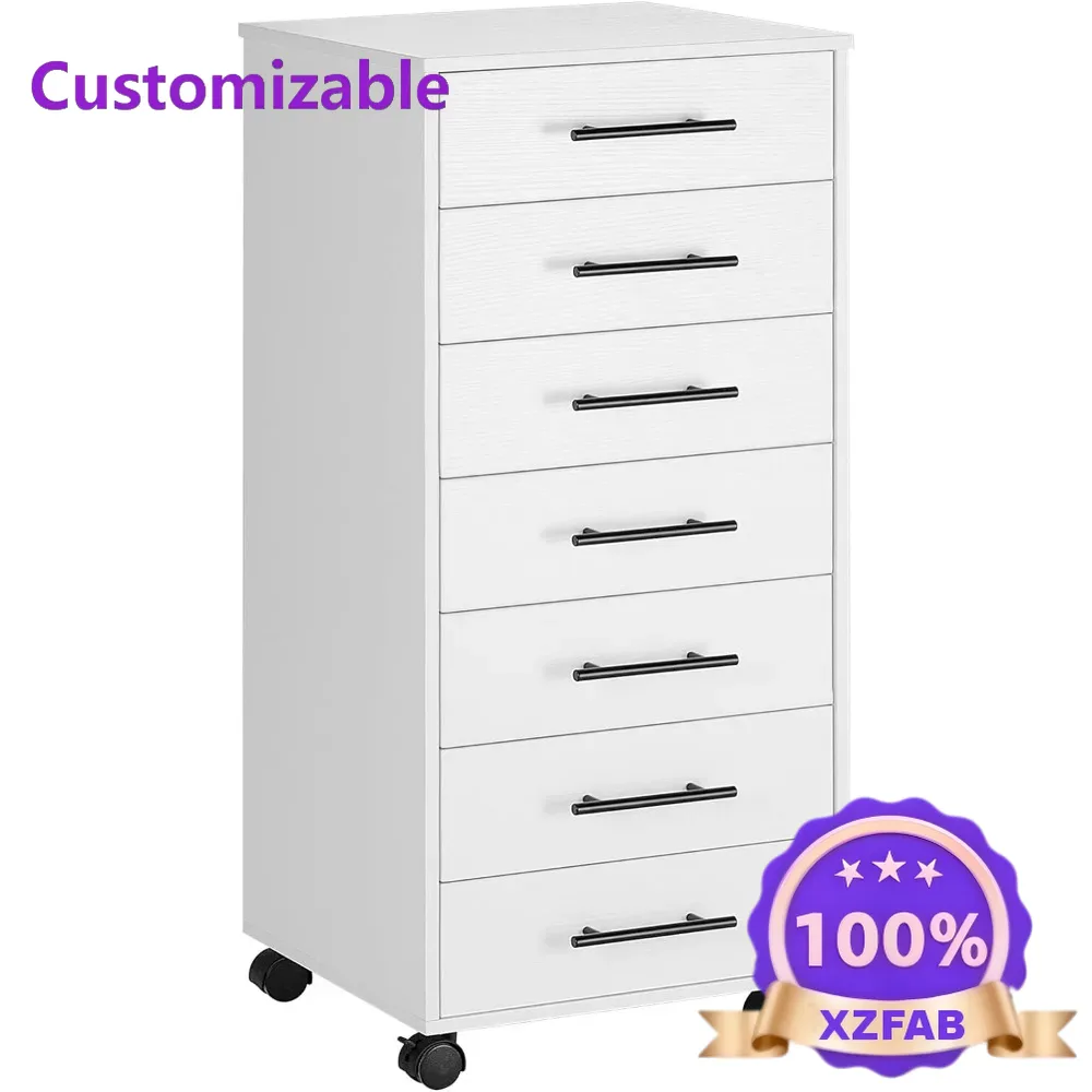 Office Furniture Factory - خزانة ملفات خشبية بـ 7 أدراج