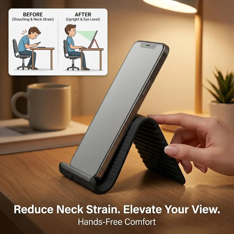 حامل هاتف سيليكون مرن وقابل لل - مراجعة Adjustable Laptop Table وسعره