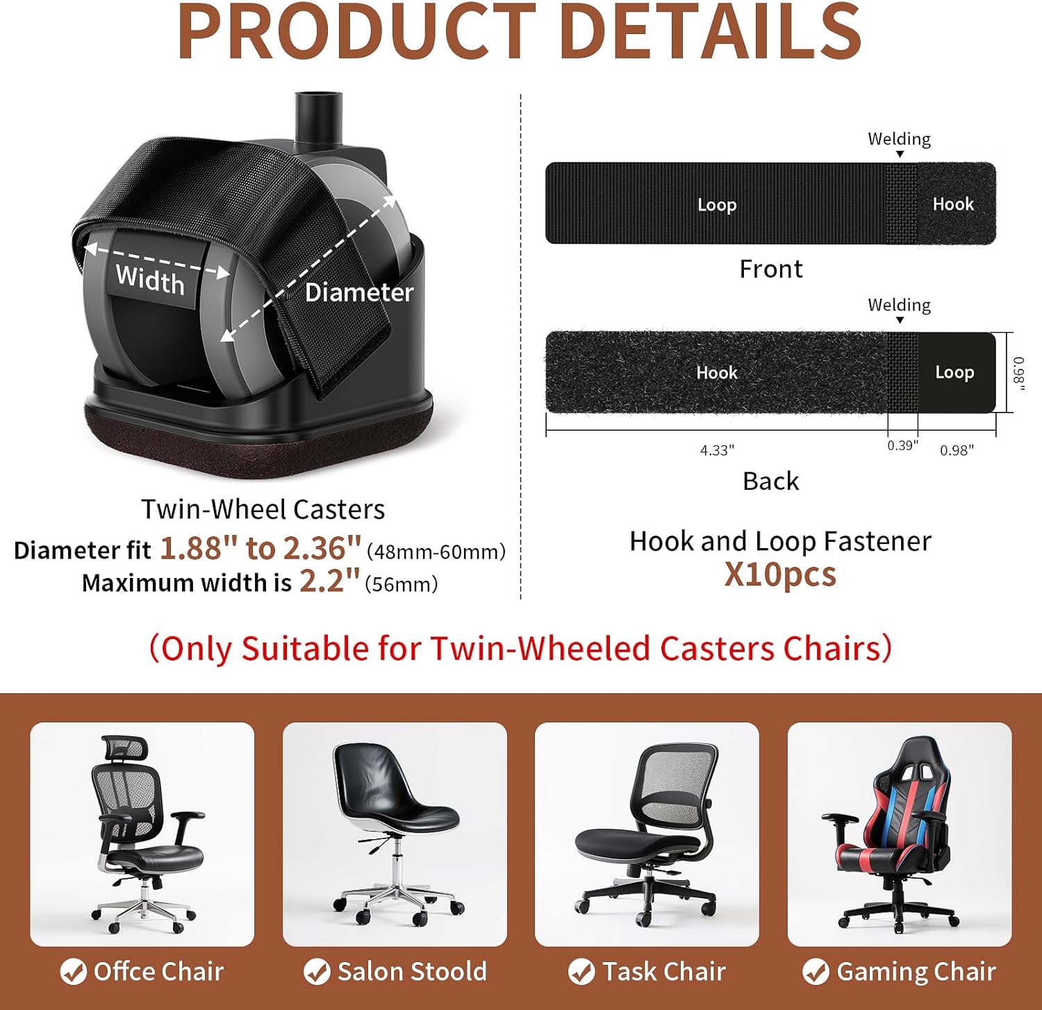 5 قطع واقيات أرجل الكراسي، سدا - مراجعة Office Furniture Warehouse وسعره