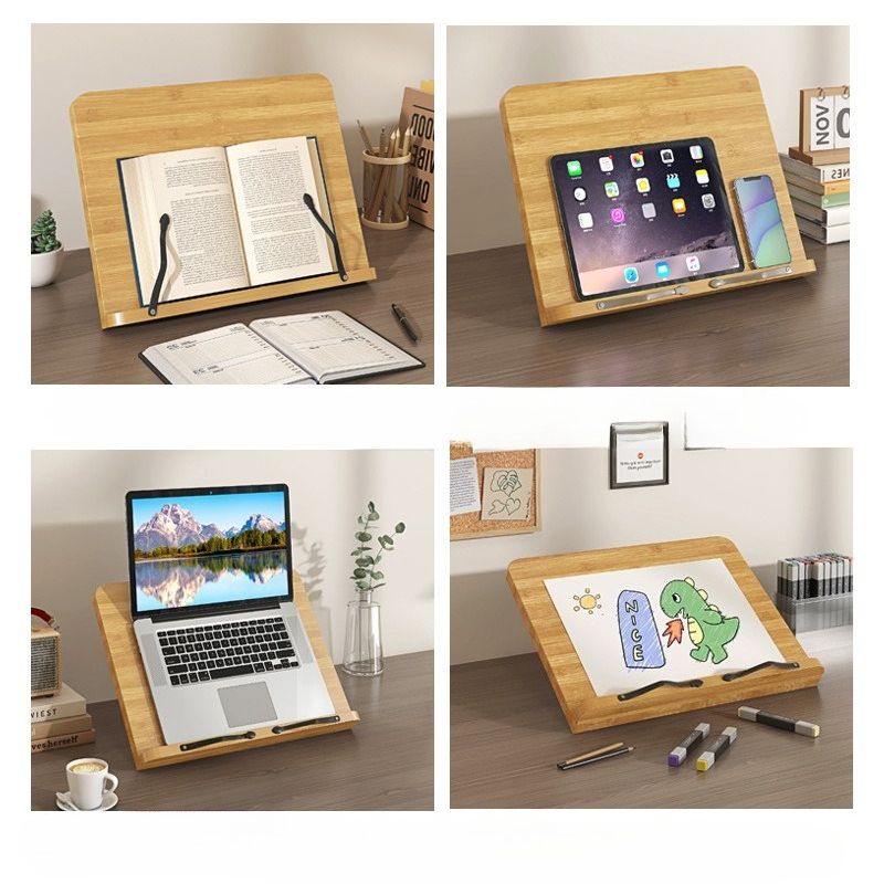 حامل كتب خشبي للقراءة، دعامة م - مراجعة Adjustable Laptop Table وسعره