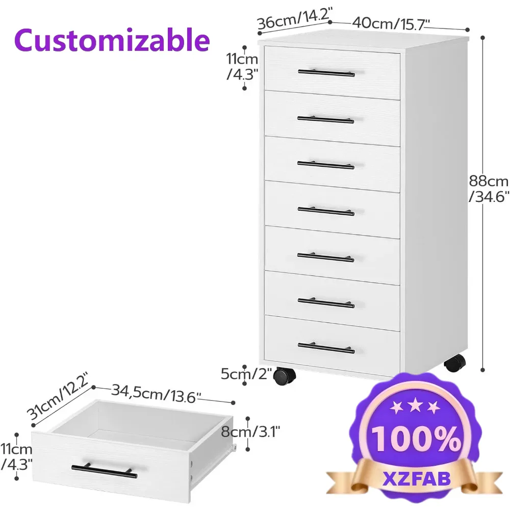 خزانة ملفات خشبية بـ 7 أدراج ب - مراجعة Office Furniture Factory وسعره