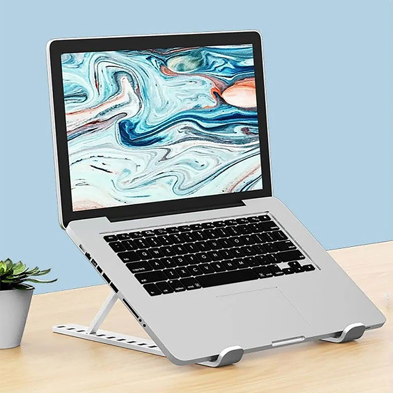حامل كمبيوتر محمول بلاستيكي عا - مراجعة Adjustable Laptop Table وسعره
